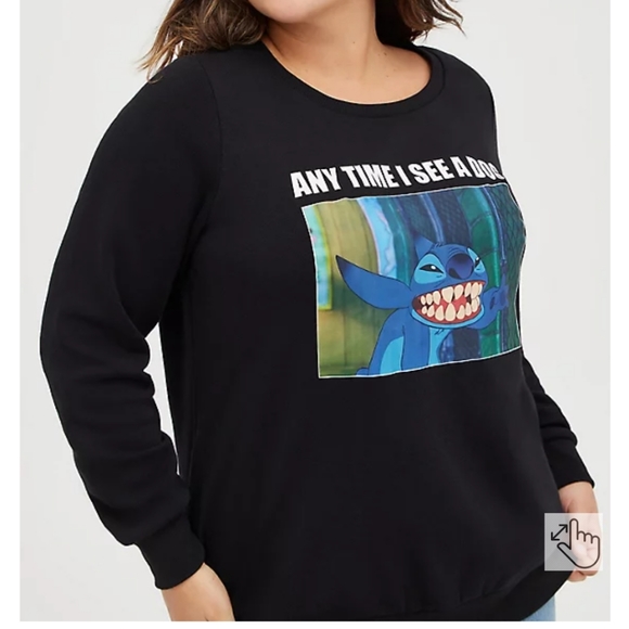 torrid disney Stitch sweatshirt NWT size 1X & 2X - Picture 3 of 7